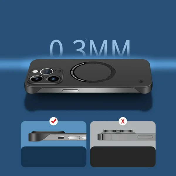 Ultra Thin Hard PC Magnetic Frameless Phone Case For Magsafe Samsung Galaxy S24 S23 S22 S21 S20 FE Plus Note20 Ultra Matte Cover - Image 5